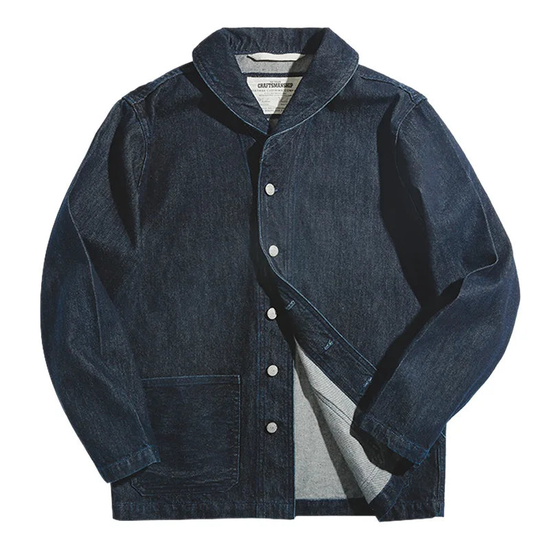 Steven | Vintage Denim Werkjas voor Mannen met Knopen