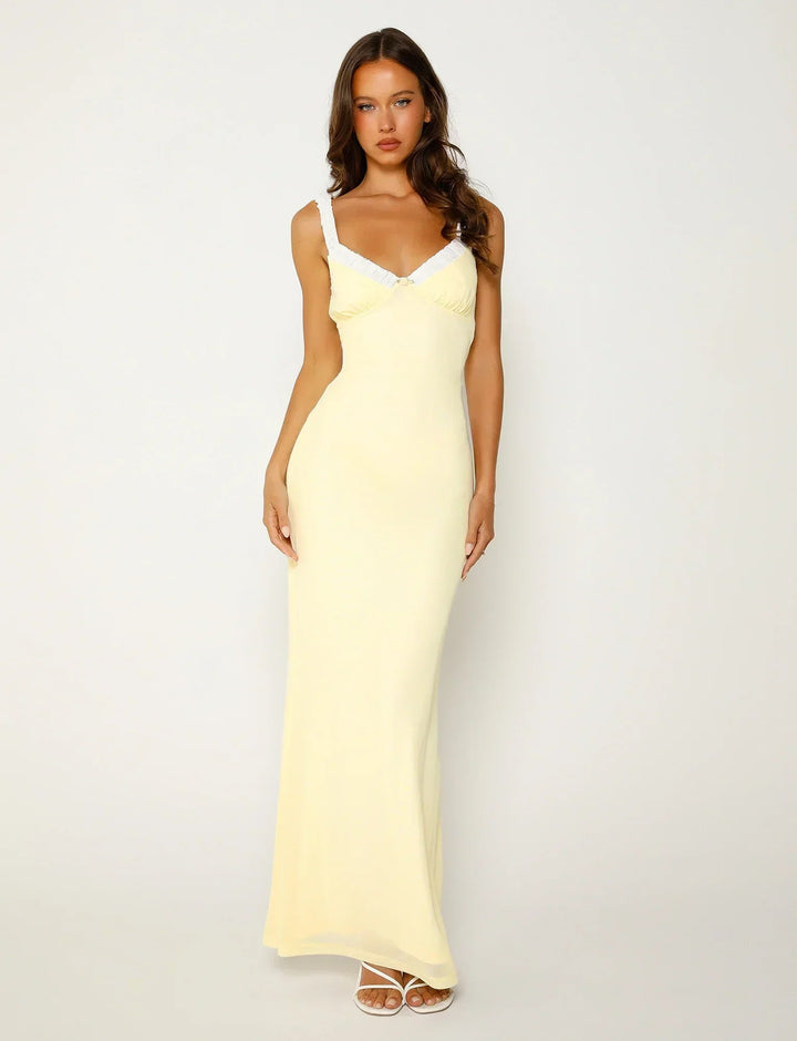 Taylor | Elegante Lange Bodycon Jurk met Luxe Details
