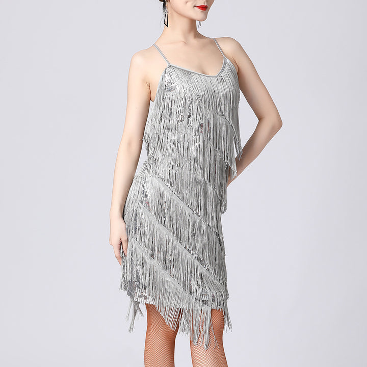 Tiffany | Fringe Jurk met Dansende Bewegingen