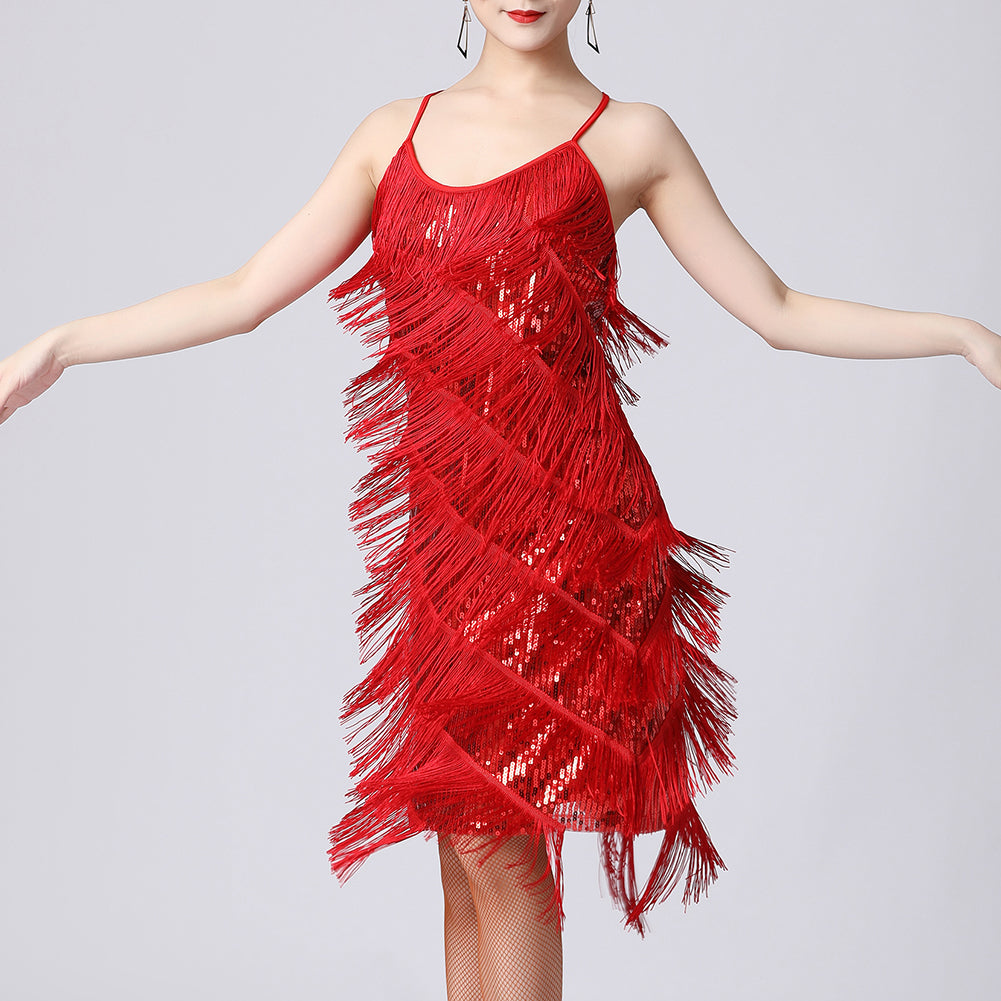 Tiffany | Fringe Jurk met Dansende Bewegingen