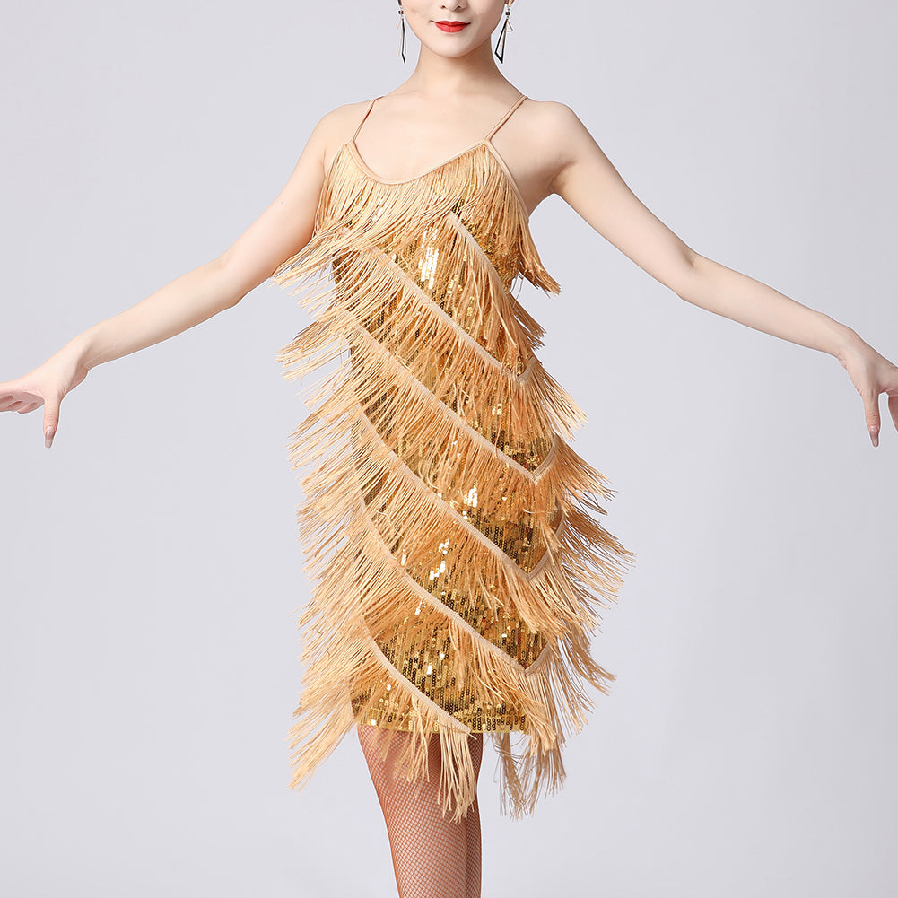 Tiffany | Fringe Jurk met Dansende Bewegingen