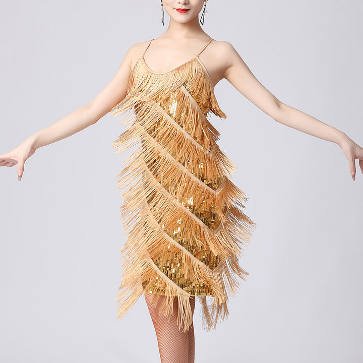 Tiffany | Fringe Jurk met Dansende Bewegingen