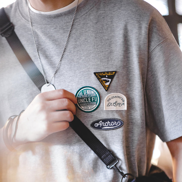Travis | Casual T-Shirt met Emblemen voor Mannen