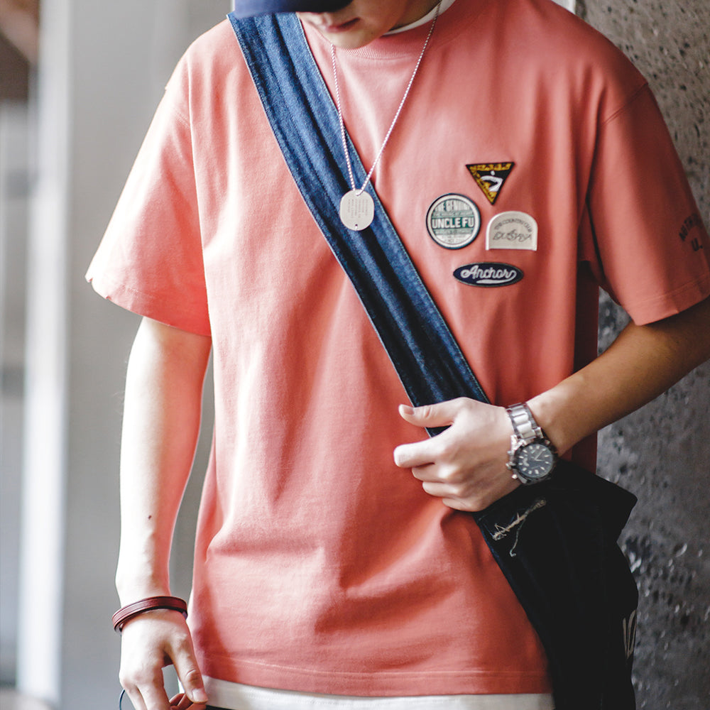 Travis | Casual T-Shirt met Emblemen voor Mannen