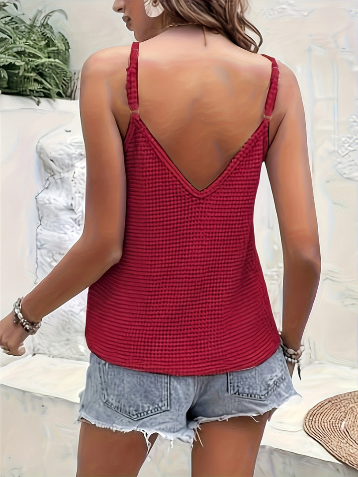 Trinity | Bohemian V-hals Top met Geborduurde Details
