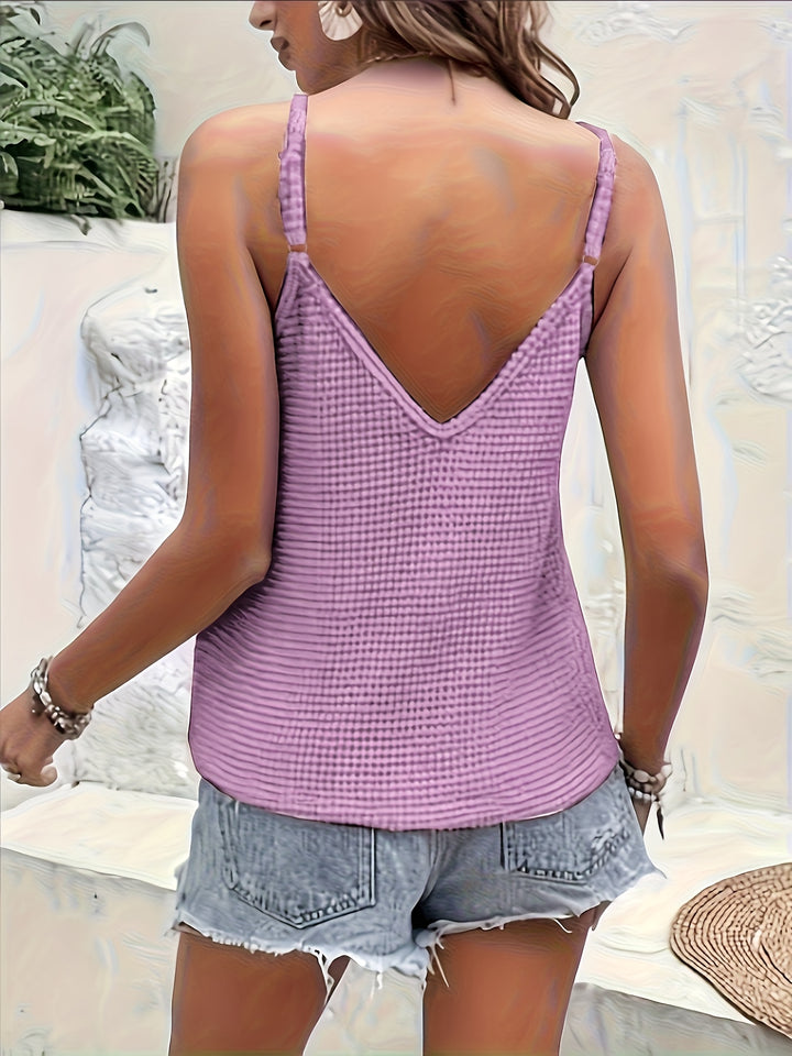 Trinity | Bohemian V-hals Top met Geborduurde Details