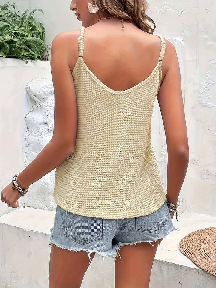 Trinity | Bohemian V-hals Top met Geborduurde Details