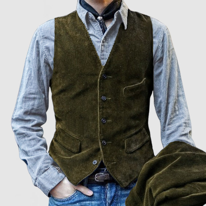 Victor | Modevolle Corduroy Vest voor Mannen