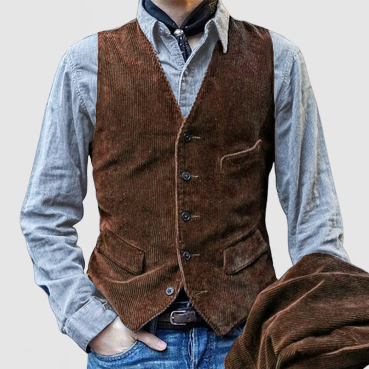 Victor | Modevolle Corduroy Vest voor Mannen