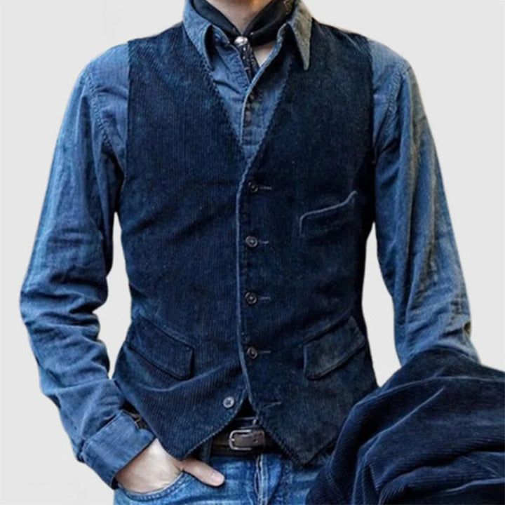 Victor | Modevolle Corduroy Vest voor Mannen
