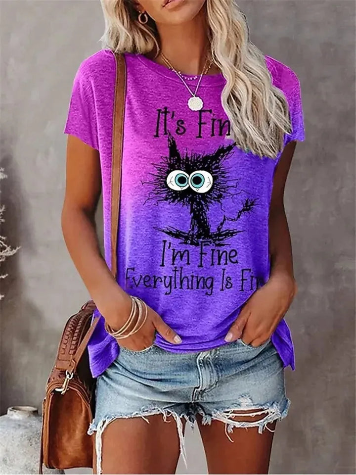 Vienna | Trendy Casual T-shirt met Uniek Printontwerp