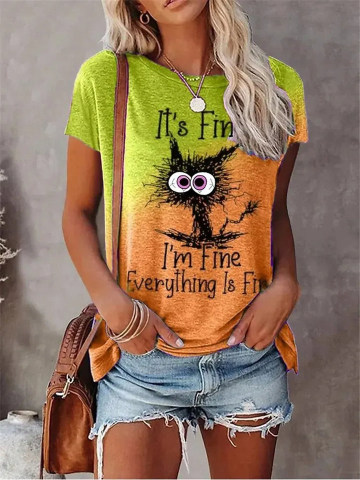 Vienna | Trendy Casual T-shirt met Uniek Printontwerp