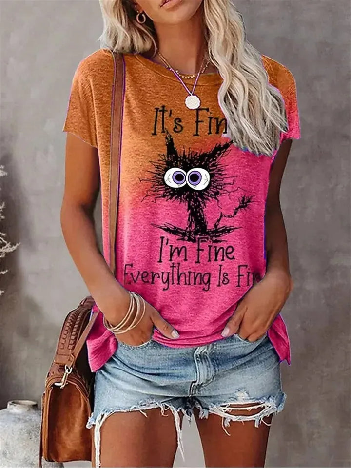Vienna | Trendy Casual T-shirt met Uniek Printontwerp