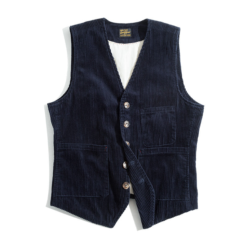 Vincent | Casual Vintage Corduroy Vests voor Mannen