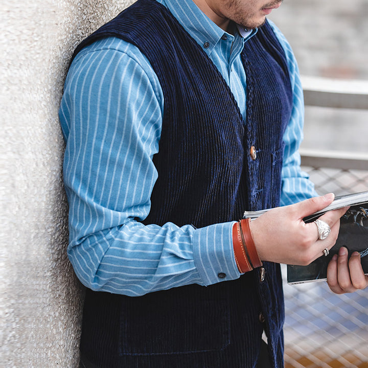 Vincent | Casual Vintage Corduroy Vests voor Mannen