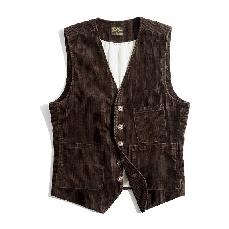 Vincent | Casual Vintage Corduroy Vests voor Mannen