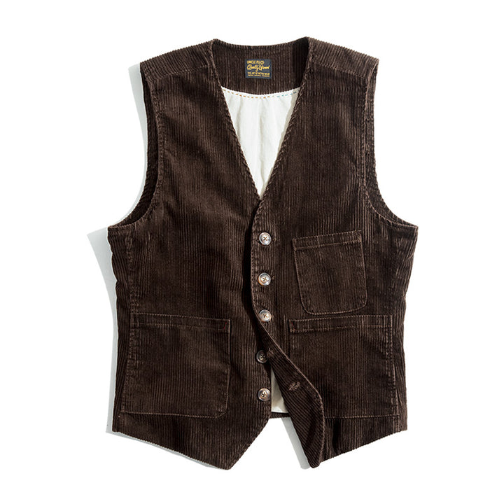 Vincent | Casual Vintage Corduroy Vests voor Mannen