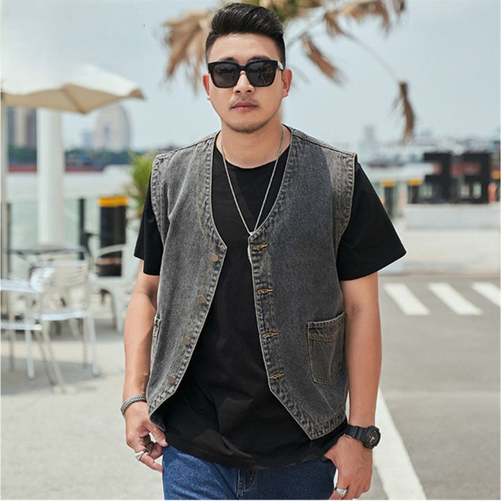 Warren | Trendy Denim Sleeveless Vest voor Mannen