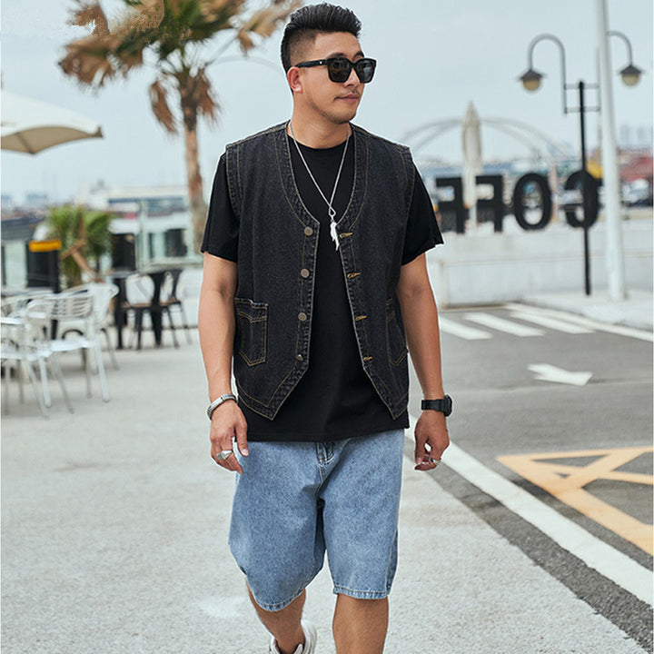 Warren | Trendy Denim Sleeveless Vest voor Mannen