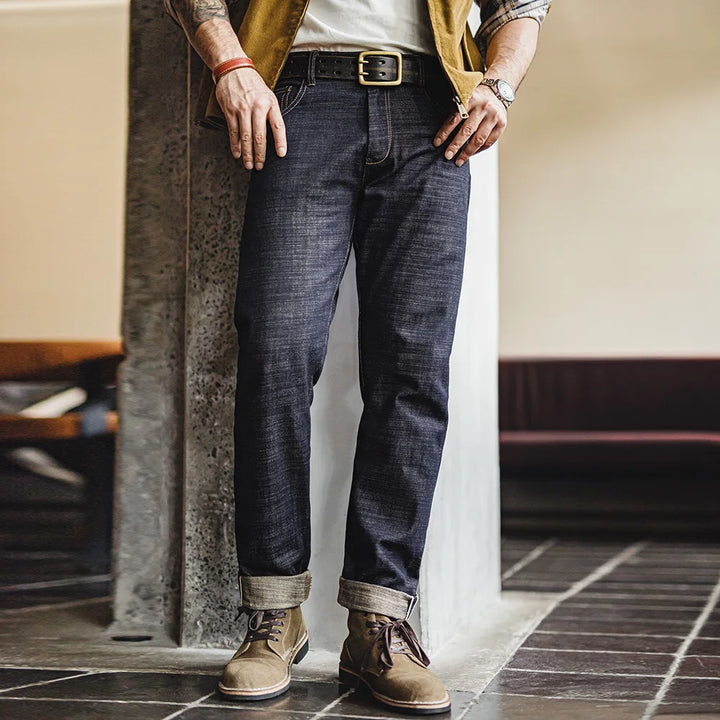 Wendell | Trendy Slanke Denim Jeans voor Mannen met Selvedge Detail