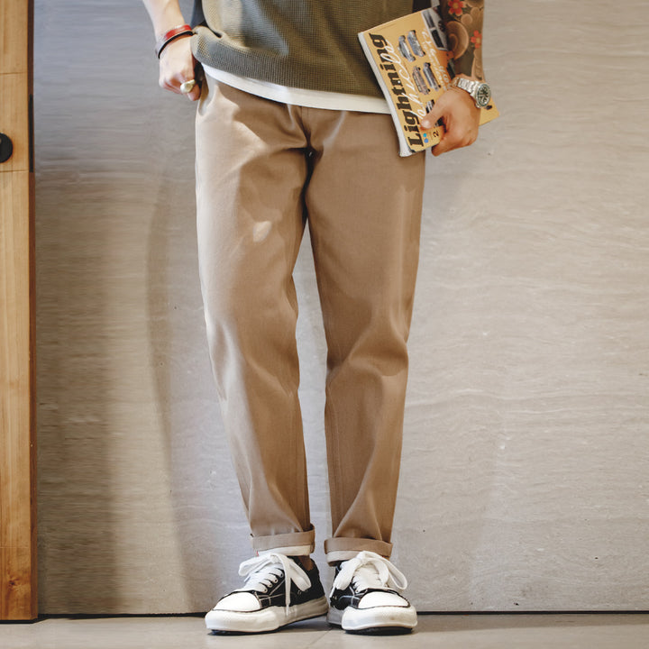 Willie | Trendy Bruine Chino Broek voor Mannen - Casual en Stijlvol