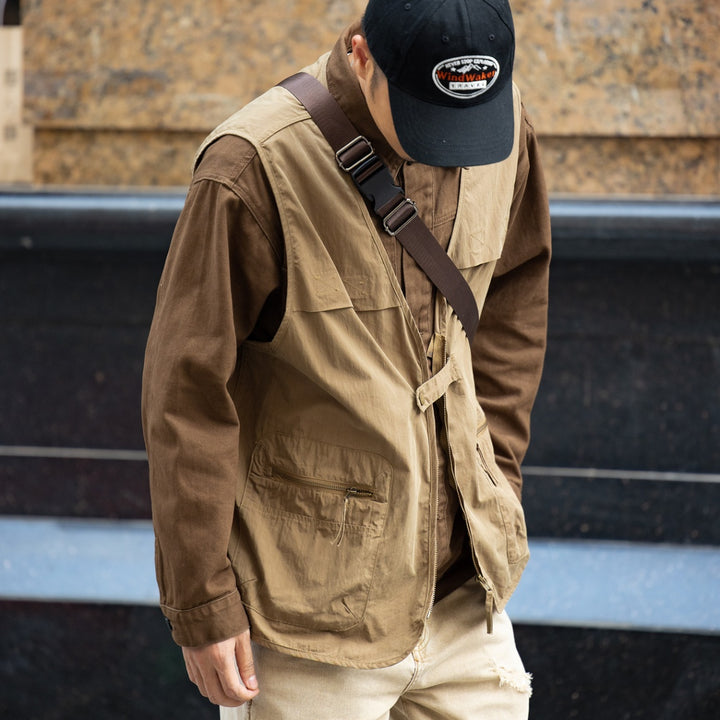 Winston | V-neck Cargo Vest voor Mannen – Trendy Streetwear