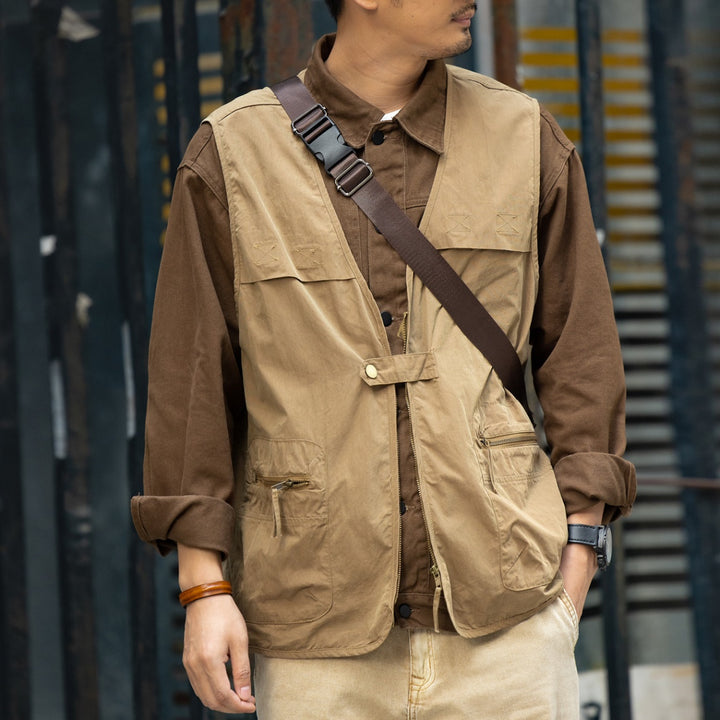 Winston | V-neck Cargo Vest voor Mannen – Trendy Streetwear