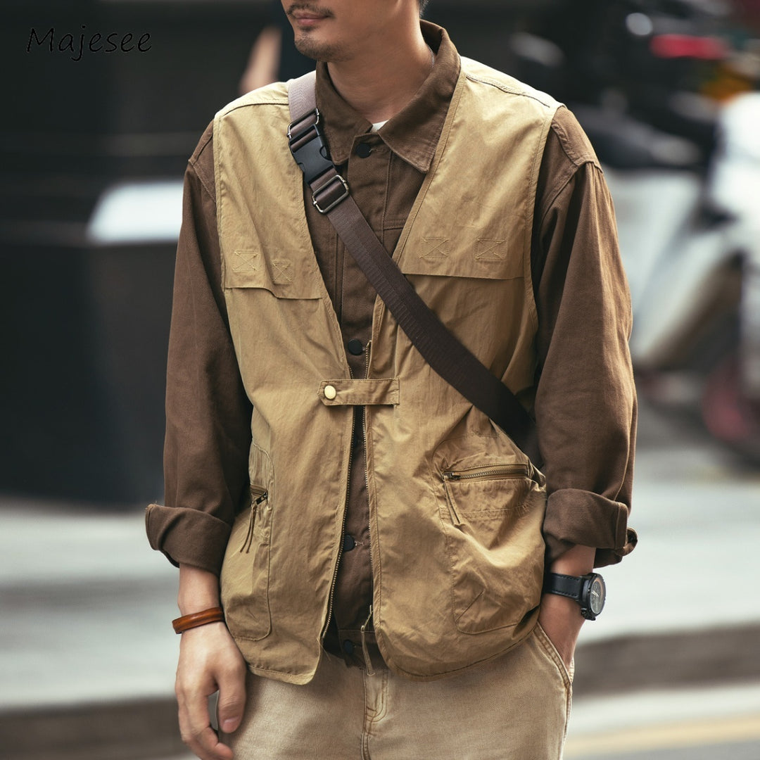 Winston | V-neck Cargo Vest voor Mannen – Trendy Streetwear