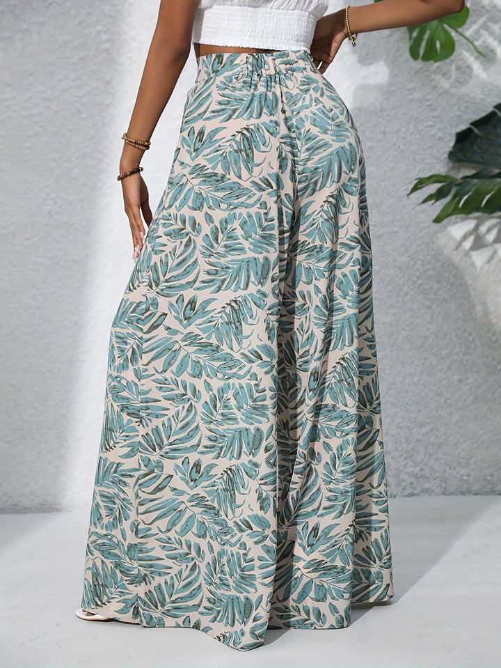 Yasmin | Boho Planten Print Broek