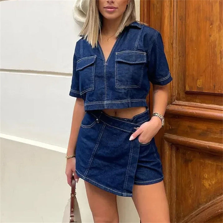 Zariyah | Trendy Denim Set met Stijlvolle Pasvorm