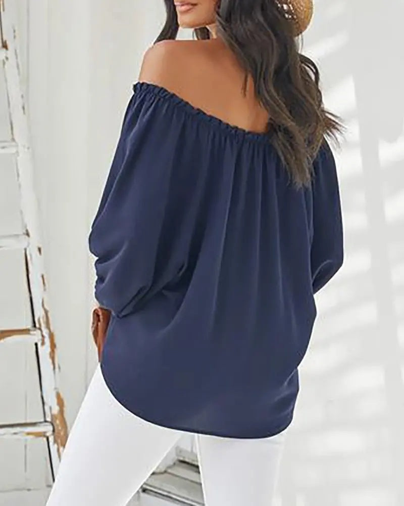 Zelda | Off-Shoulder Blouse met Knoopdetails