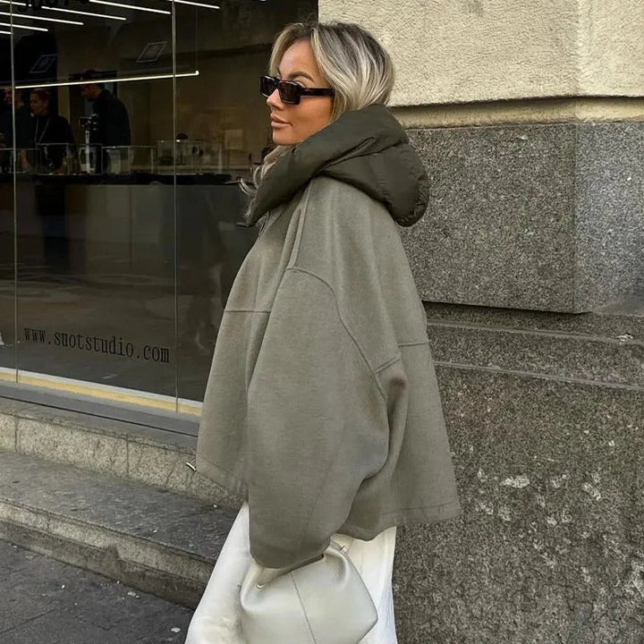 Alvo | Casual Oversized Dames Winterjas met Capuchon