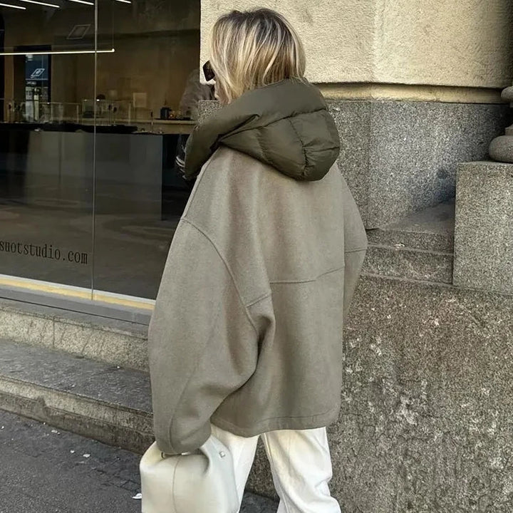 Alvo | Casual Oversized Dames Winterjas met Capuchon