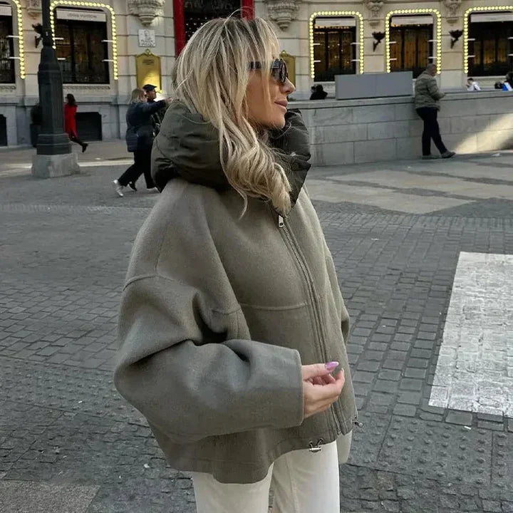 Alvo | Casual Oversized Dames Winterjas met Capuchon