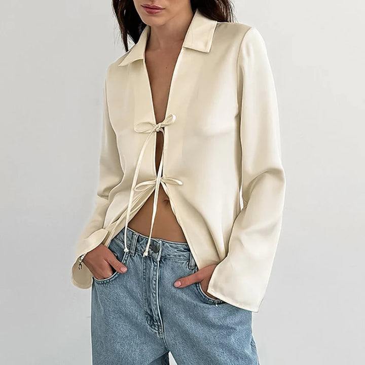 Annebo | Elegante satijnen blouse voor dames