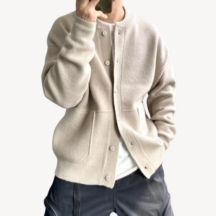 Heren Vest – Relaxed Fit – Zachte Knit – Knoopsluiting – Met Zakken