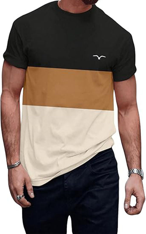 Caden | Trendy Kleurblok T-shirt voor Dagelijks Comfort