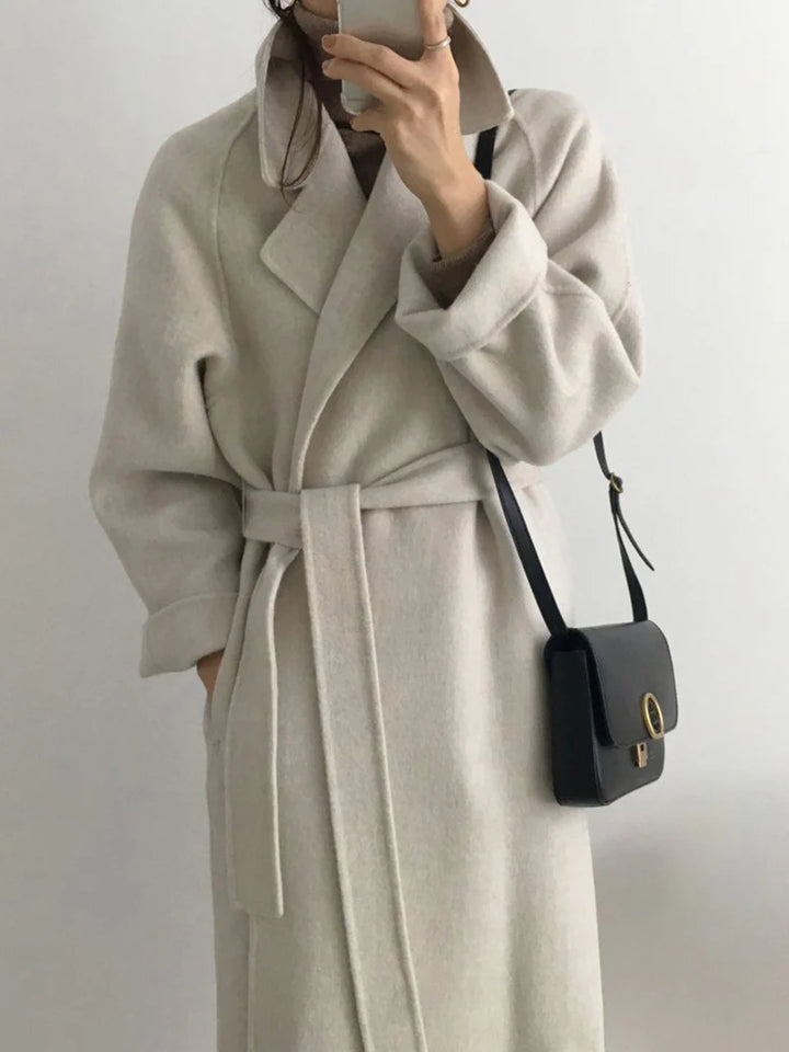 Clara | Dames Lange Wollen Manteljas