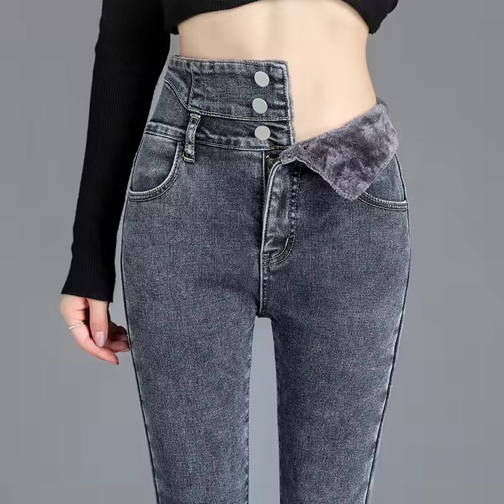 Lainey™ | Stijlvolle Thermische Hoge Taille Skinny Jeans voor Dames