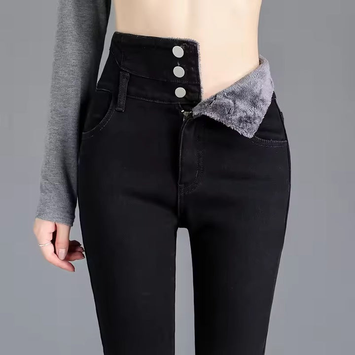 Lainey™ | Stijlvolle Thermische Hoge Taille Skinny Jeans voor Dames