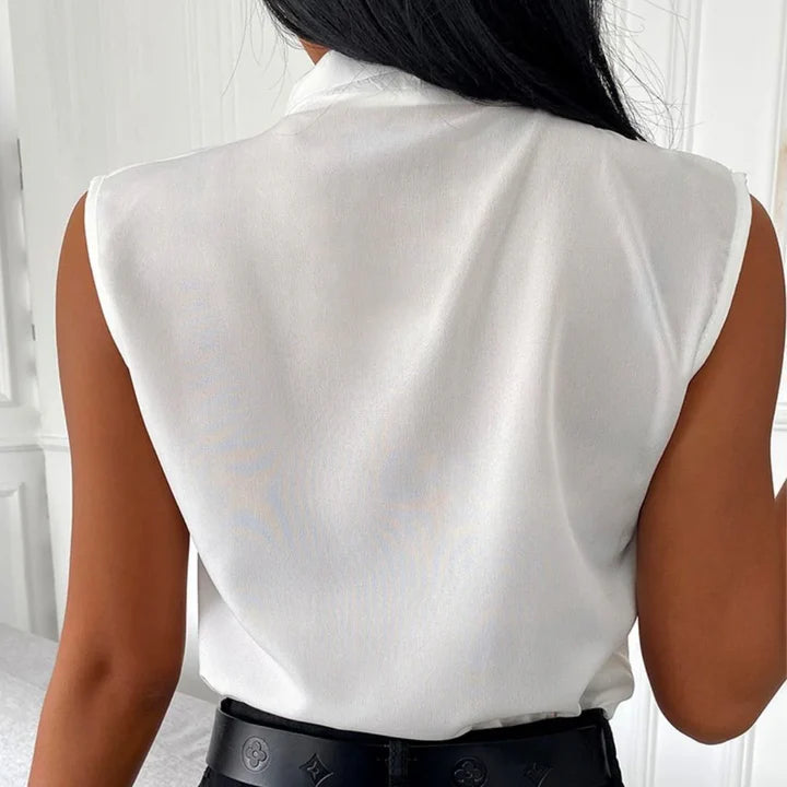 Elin Mouwloze Blouse van Lichtgewicht Katoen voor Dames