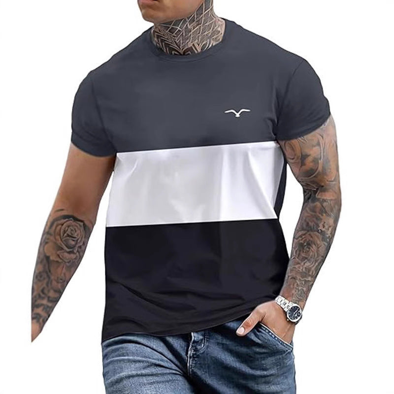 Caden | Trendy Kleurblok T-shirt voor Dagelijks Comfort