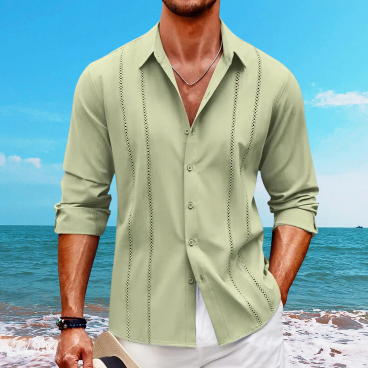 Heren Overhemd – Relaxed Fit – Ademend Materiaal – Lange Mouwen – Casual Stijl