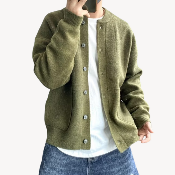 Heren Vest – Relaxed Fit – Zachte Knit – Knoopsluiting – Met Zakken