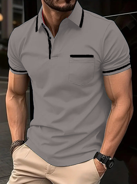 Calvin | Heren Casual Korte Mouw Top met Revers
