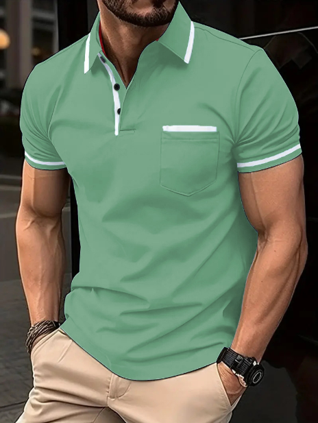 Calvin | Heren Casual Korte Mouw Top met Revers