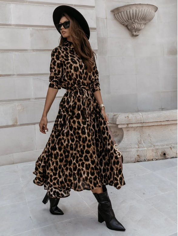 Genevieve | Leopard Print Split Hem Sexy Set