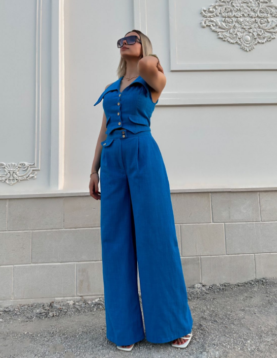 Nina – Tweedelige Set met Cropped Blazer voor Dames