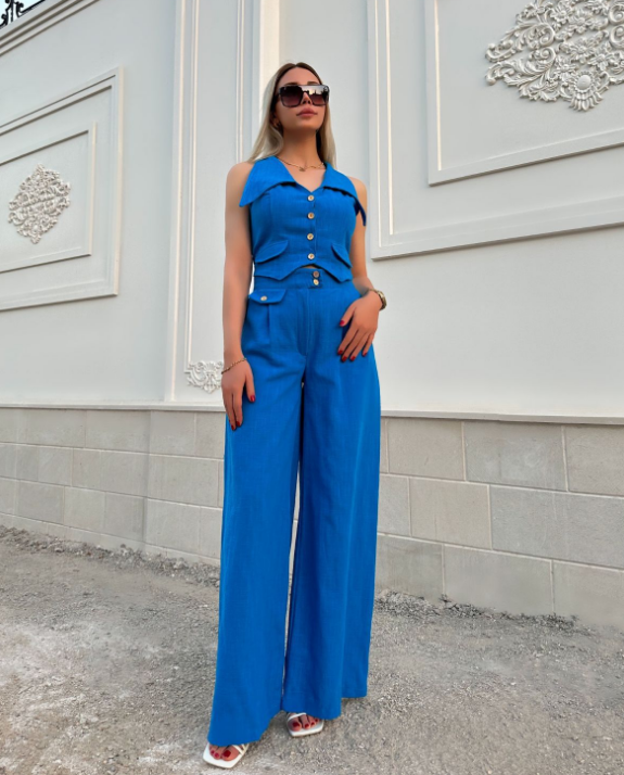 Nina – Tweedelige Set met Cropped Blazer voor Dames