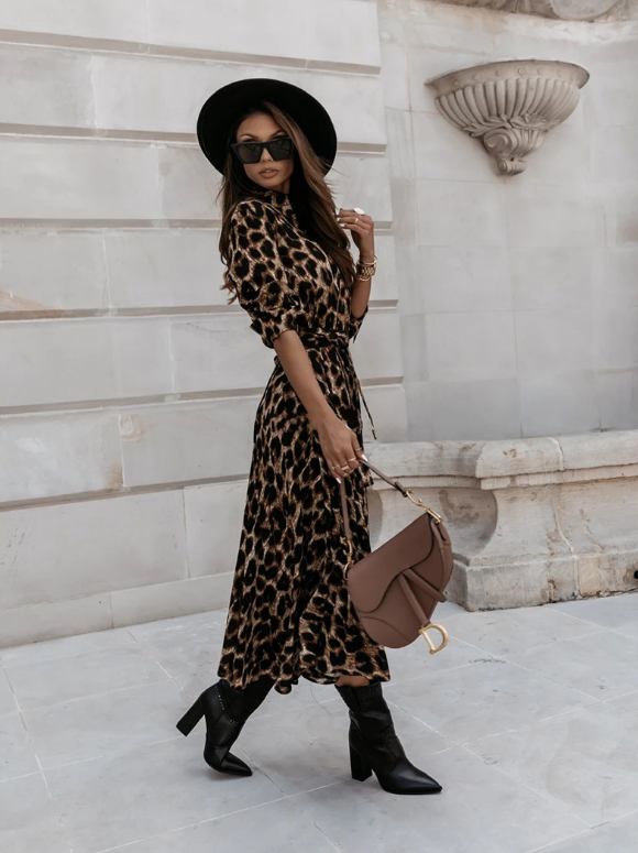 Genevieve | Leopard Print Split Hem Sexy Set